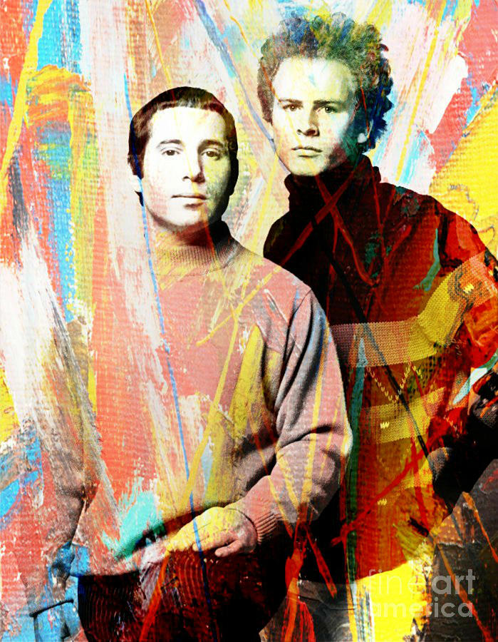 699x900 Simon And Garfunkel Color Art Poster Painting By Pd - Garfunkel Painting