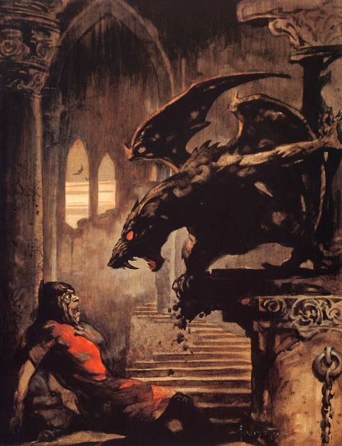 491x640 Gargoyle, By Franz Frazetta. Fantastic Frank Frazetta - Gargoyle Painting