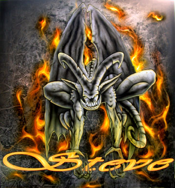 358x385 Gargoyle Painting - Gargoyle Painting