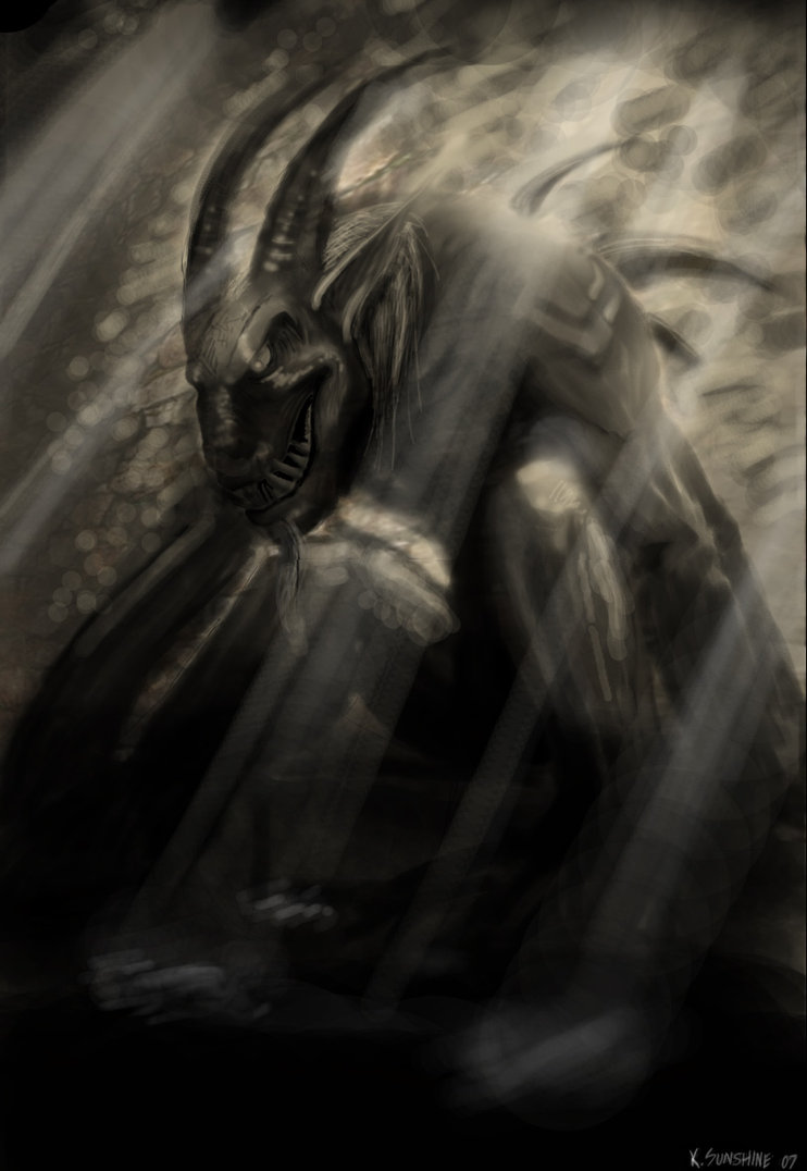 742x1076 Gargoyle Painting By Peachiekeenie - Gargoyle Painting