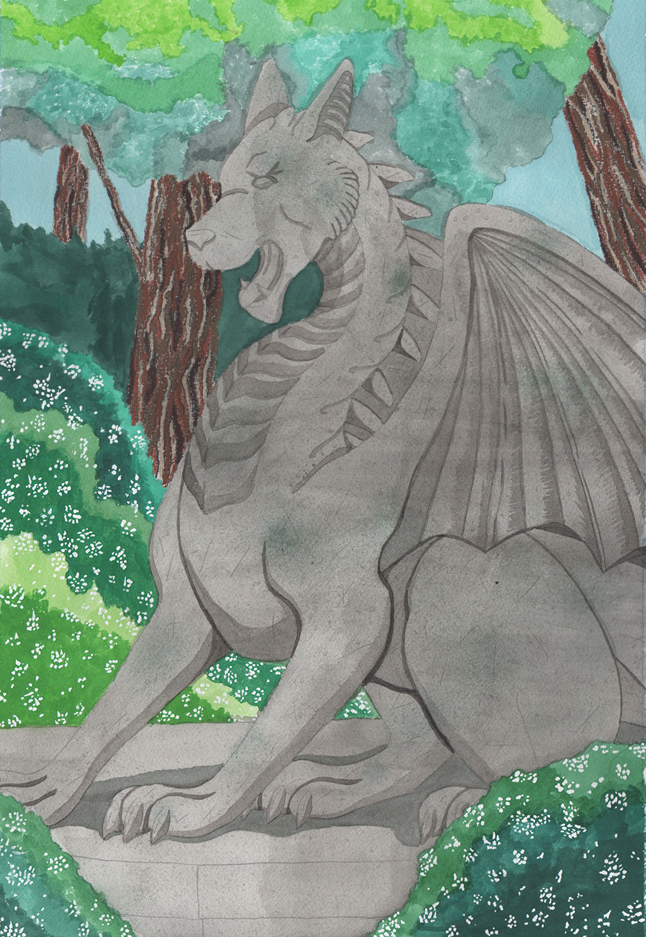 931x1350 Michelle Titus Parylak - Gargoyle Painting