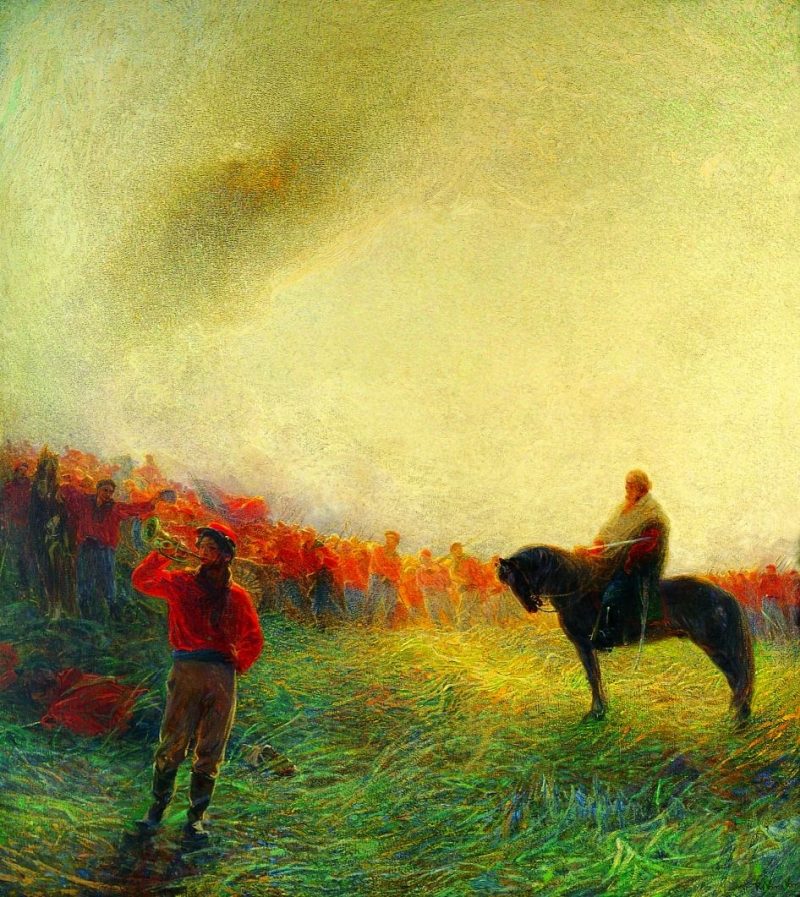 800x897 Garibaldi Painting Plinio Nomellini Oil Paintings - Garibaldi Painting