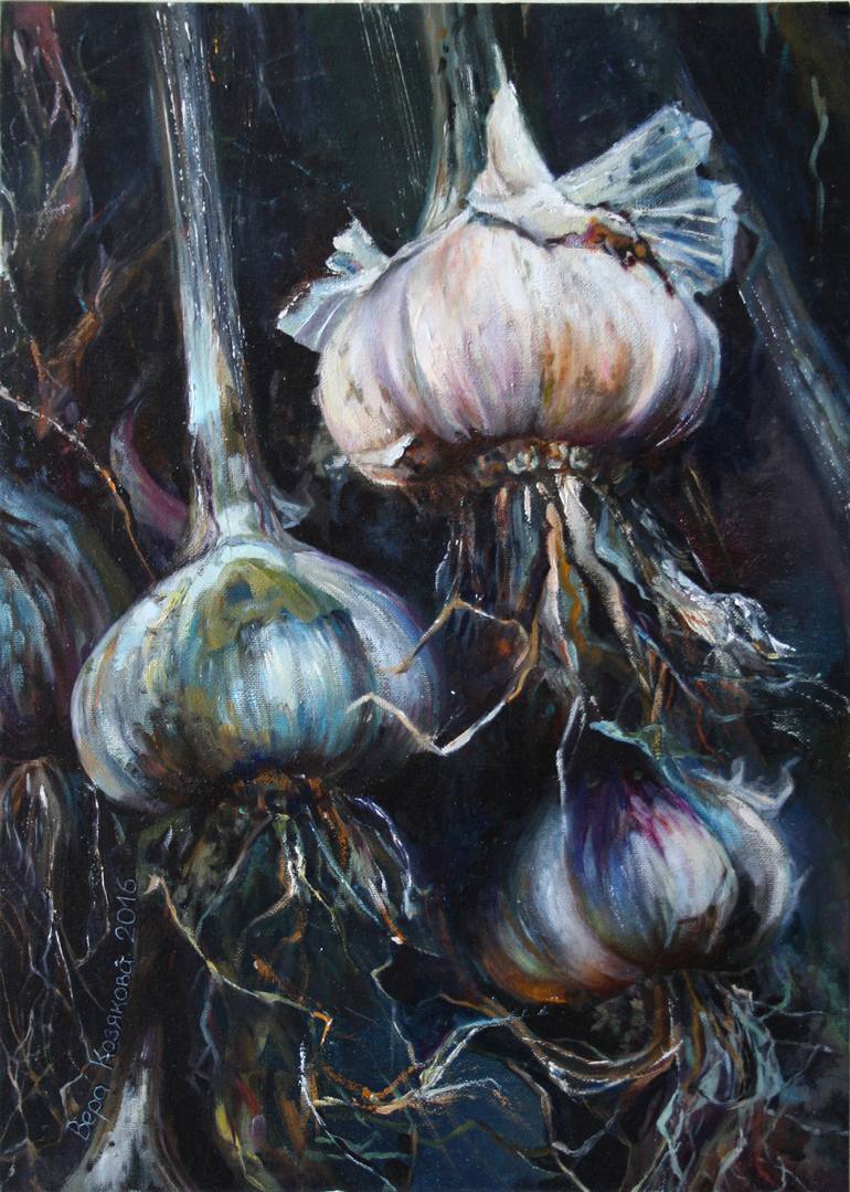 770x1079 Saatchi Art The Garlic. Painting By Vera Kozyakova - Garlic Painting