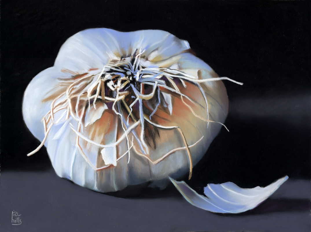 1075x800 Garlic Bulb Painting Sold Ria Hills - Garlic Painting