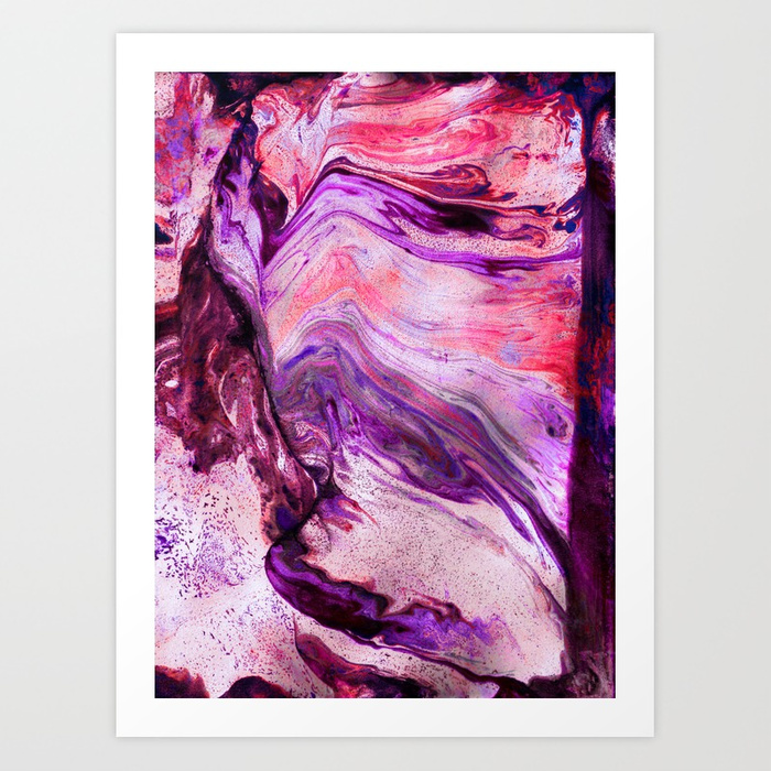 700x700 Marbled Garnet Art Print By Amysia Society6 - Garnet Painting