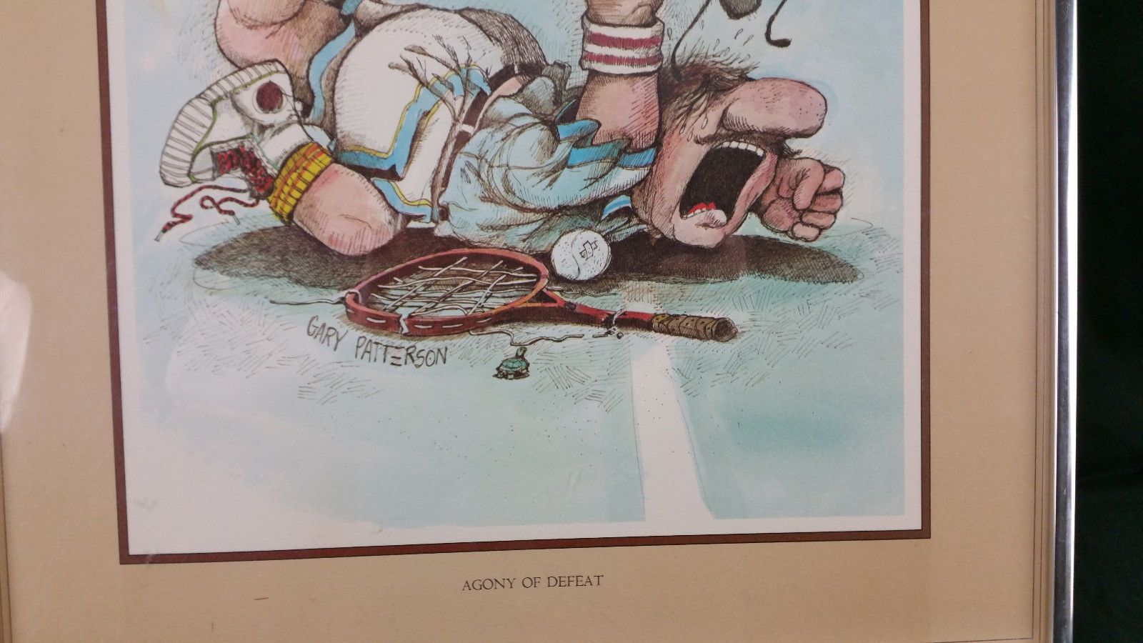 1600x900 Gary Patterson Agony Of Defeat Color Vintage Framed Big 16 X 20 - Gary Patterson Painting