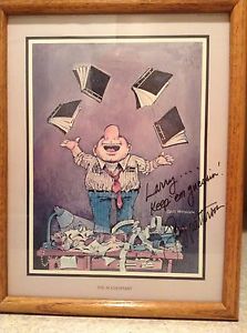 223x300 Vtg Rare Framed Gary Patterson The Accountant Larry Print Hand - Gary Patterson Painting