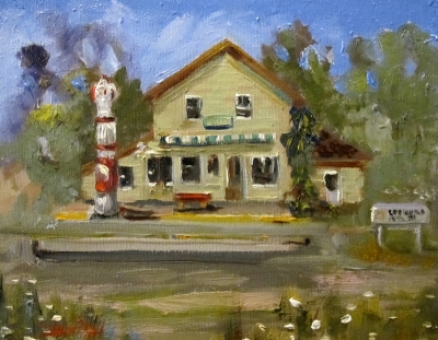400x311 Daily Painters Of Michigan Gas Station Painted - Gas Station Painting