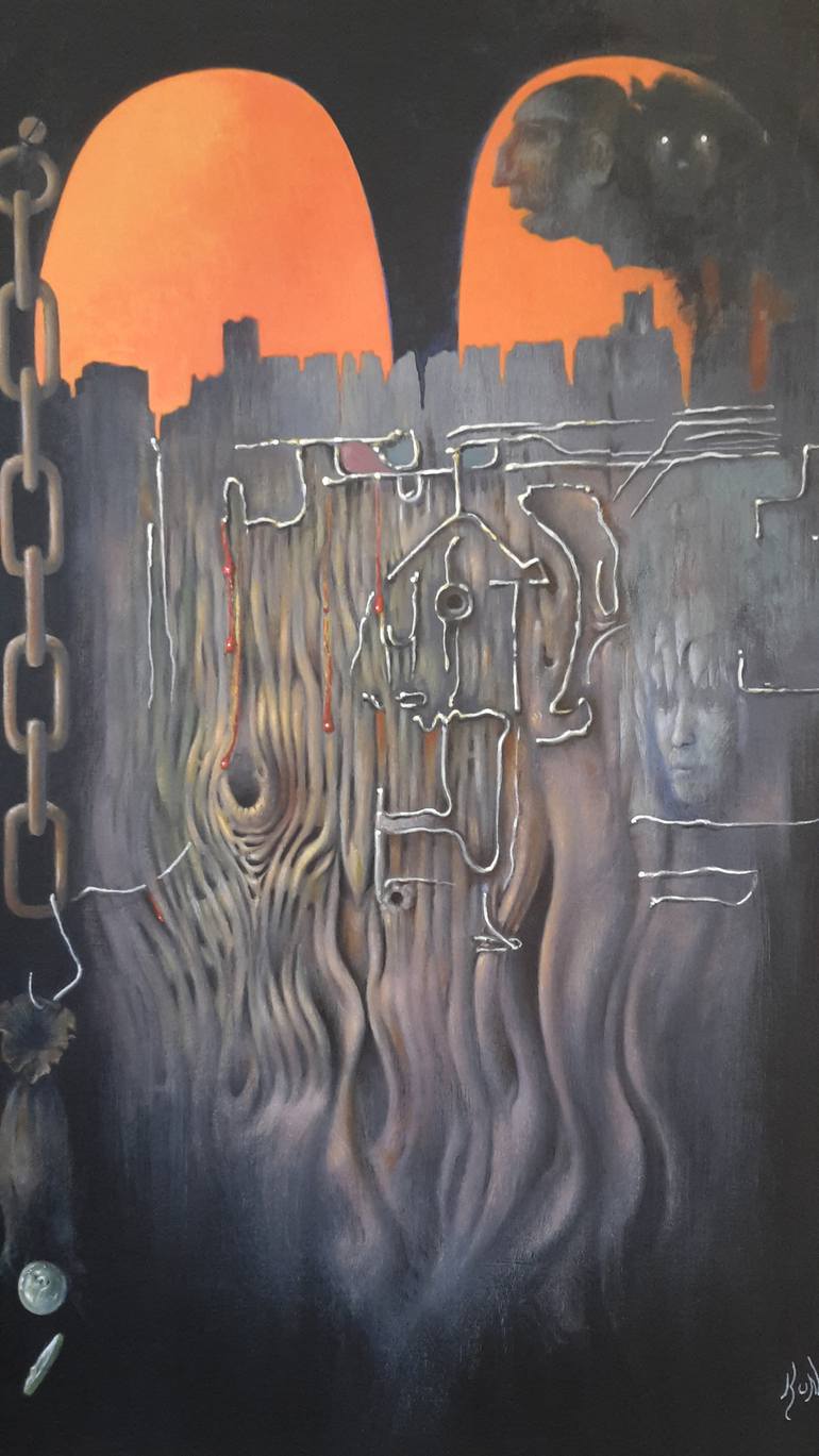 770x1369 Saatchi Art Judas Gate Painting By Chris Keeling - Gate Painting