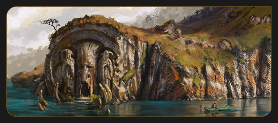 900x398 Hell Gate By Alexey Konev - Gates Of Hell Painting