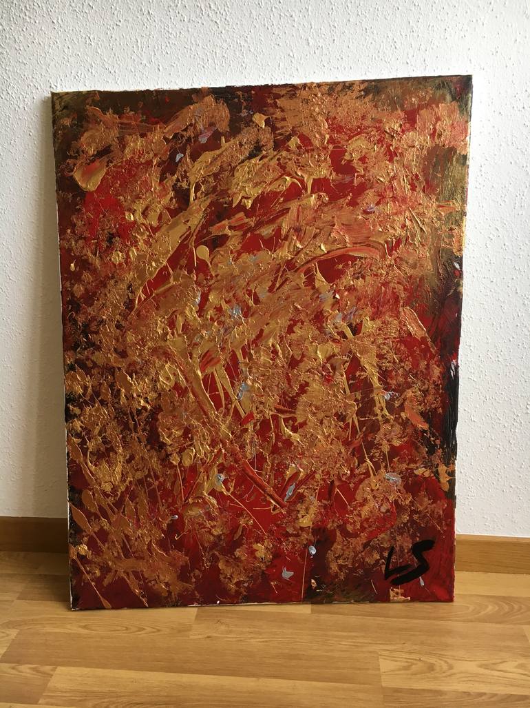 770x1027 Saatchi Art Fire Of Gold Behind The Gates Of Hell Painting By - Gates Of Hell Painting
