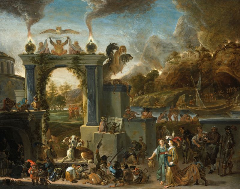 800x630 The Gates Of Hell Cornelis Saftleven Biblioklept - Gates Of Hell Painting