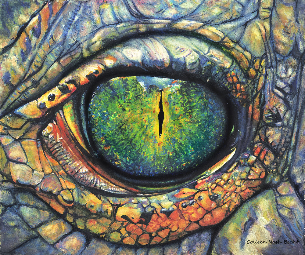 1000x835 Gator Eye - Gator Painting