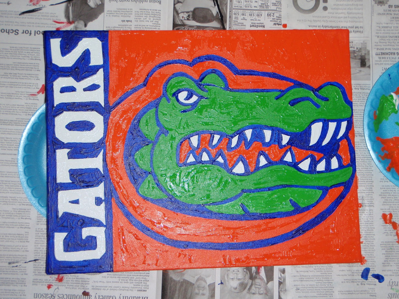 1600x1200 Kara's Kustom Art Fl Gator Paintings - Gator Painting