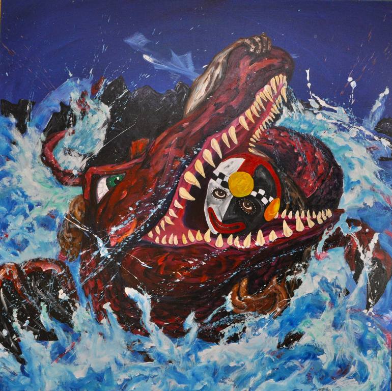 770x768 Saatchi Art Sheik Ali Gator Painting By Tom Cross - Gator Painting