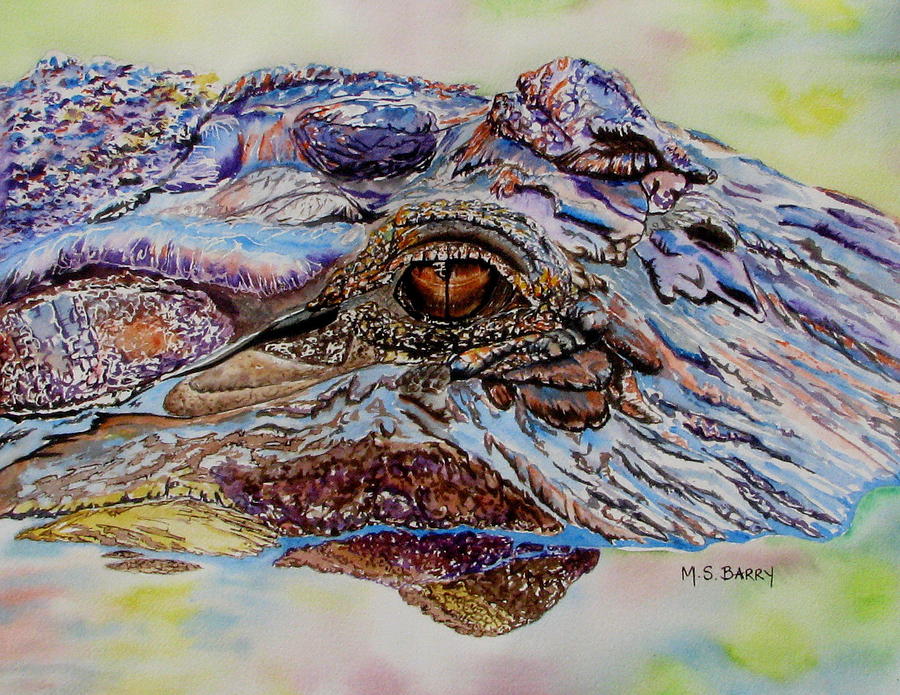 900x695 Chester Painting By Maria Barry - Gator Painting