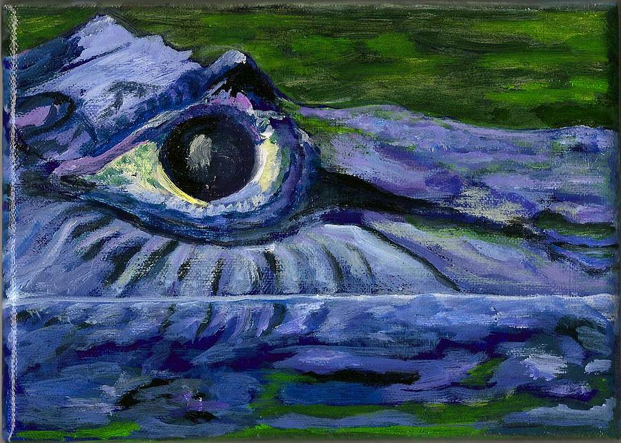 900x642 Croc A Gator Painting By Susan Macdonald - Gator Painting