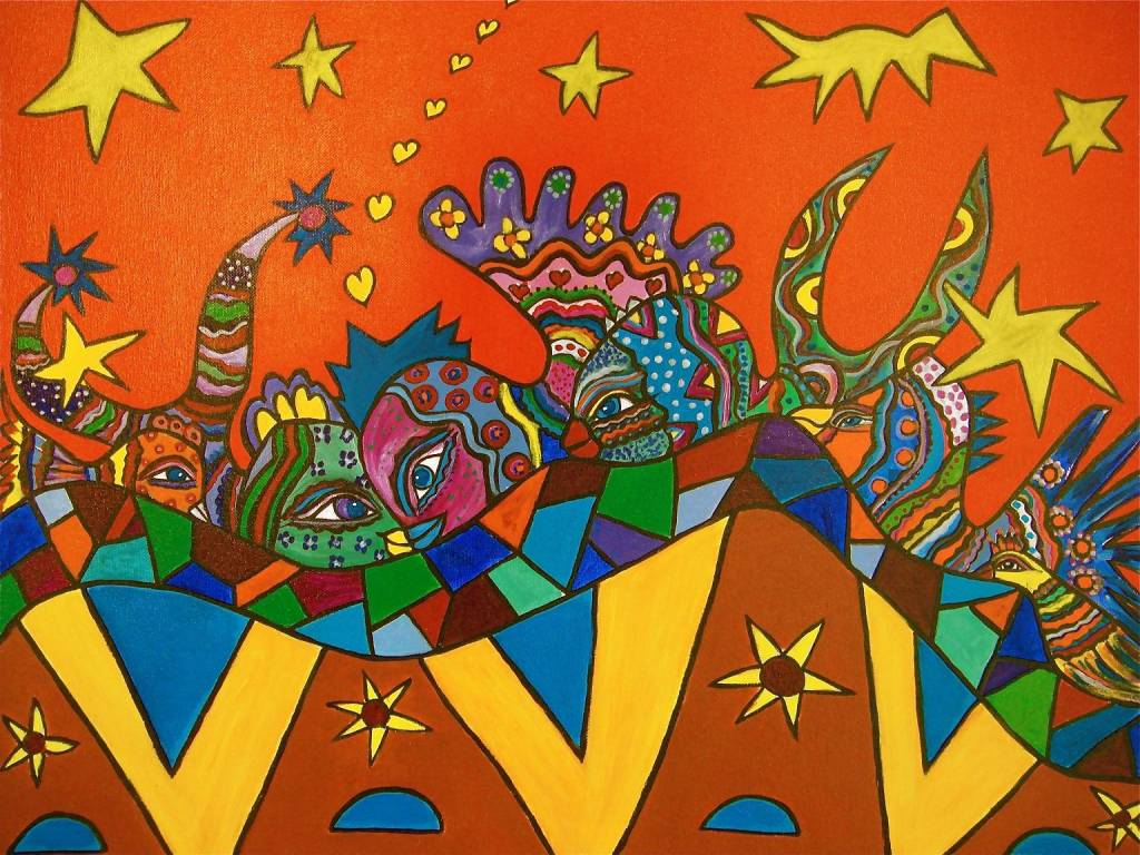 1024x768 Peces Gaudi Aurea Gonzalez - Gaudi Painting