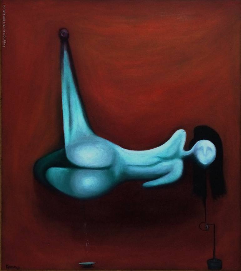 770x865 Saatchi Art Surrealistic Girl Painting By Gauge - Gauge Painting