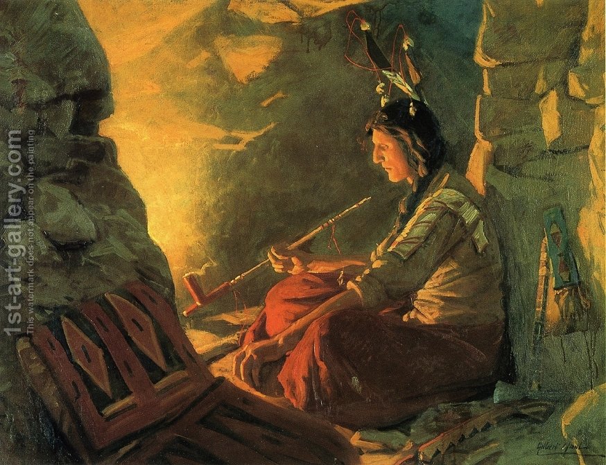 874x671 Indian Meditation William Gilbert Gaul Reproduction 1st Art Gallery - Gaul Painting