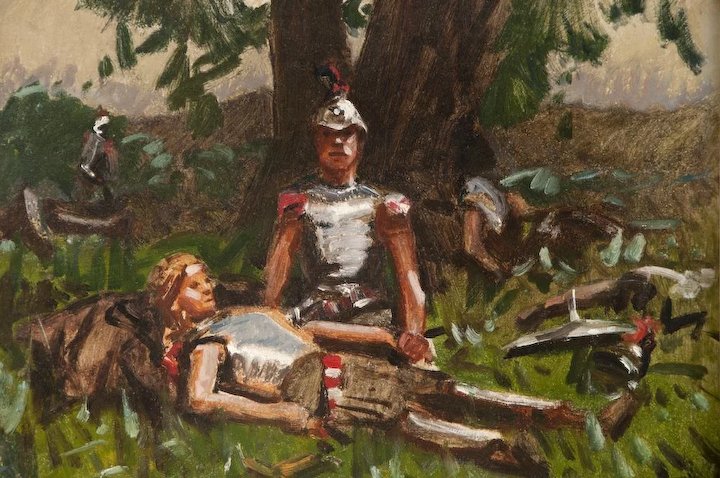 720x478 Oil Painting Of Roman Soldiers, After Gilbert Gaul Pia's Antique - Gaul Painting