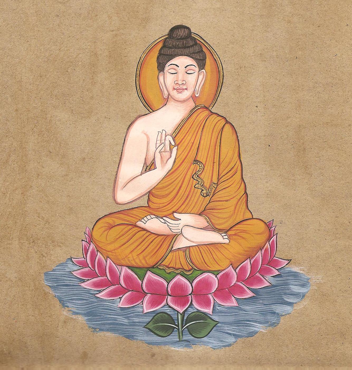 Gautam Buddha Painting At PaintingValley.com | Explore Collection Of ...