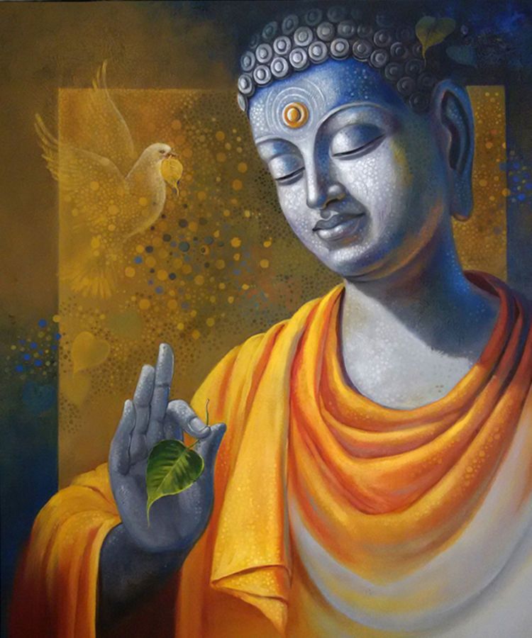 750x900 Budhha Painting Wisdom Buddhist Wisdom, Paintings - Gautam Buddha Painting
