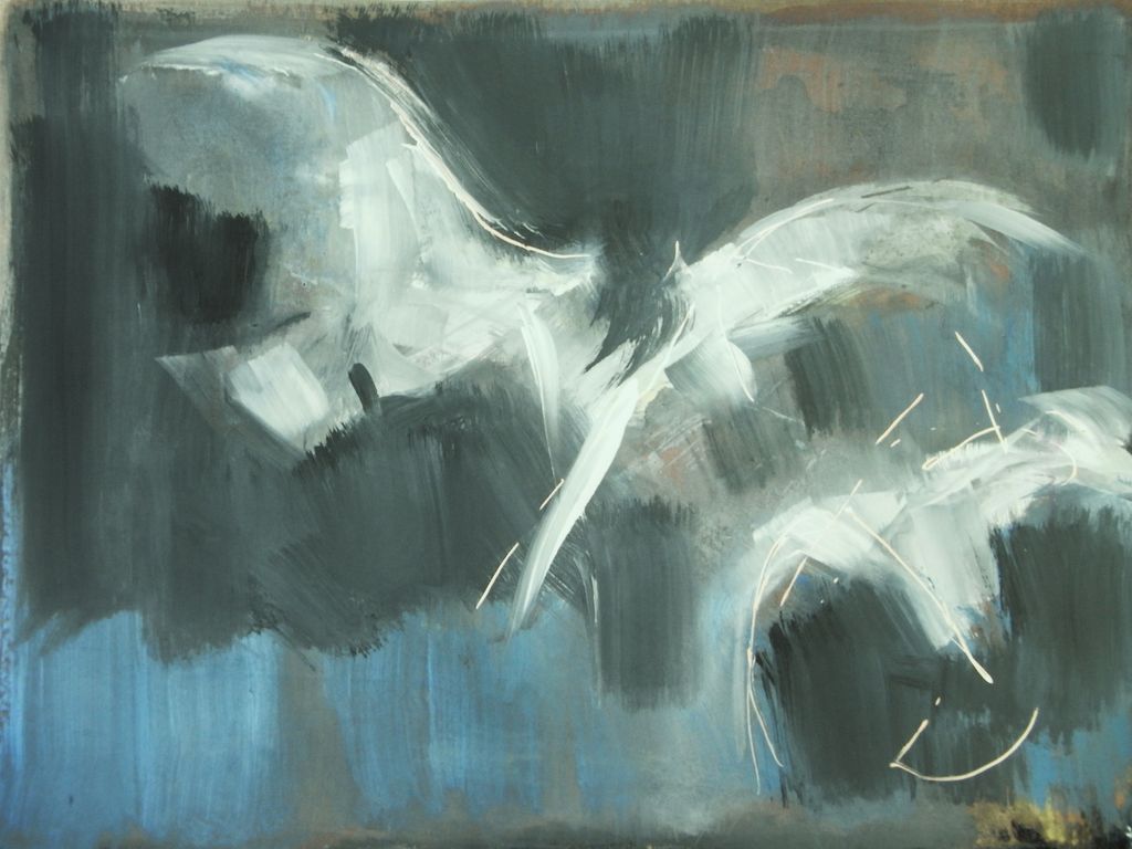 1024x768 Gaviotas Manuel Beltran De Heredia - Gaviotas Painting