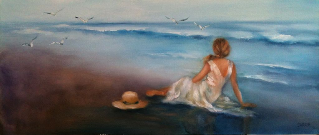 1024x435 Las Gaviotas Anouck Caron Amazing Artwork, Artwork - Gaviotas Painting