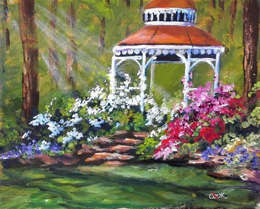 872x700 Gazebo Gardens - Gazebo Painting