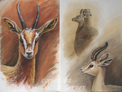 400x300 Gazelle Painting - Gazelle Painting