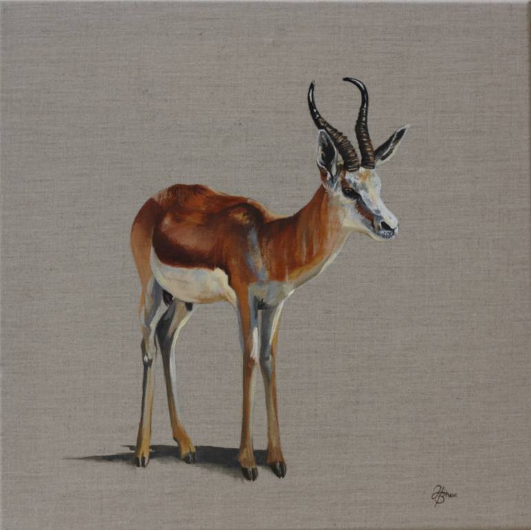 770x769 Saatchi Art Gazelle Painting By Hannah Bruce - Gazelle Painting