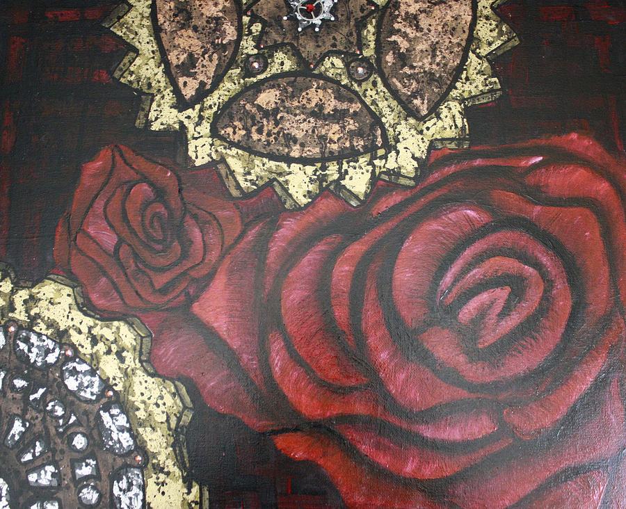 900x732 Gears Of War Of The Roses Painting By Rebecca Schoof - Gears Of War Painting