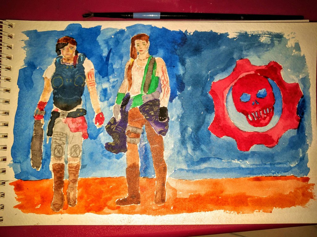 1024x766 Gears Of War 4 Fan Art By Dangonzalez - Gears Of War Painting