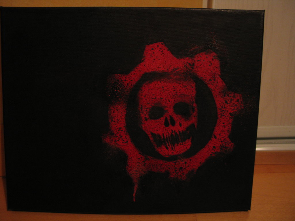 1024x768 Gears Of War Painting By Beloup - Gears Of War Painting