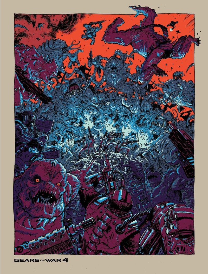 800x1057 Check Out The Official Gears Of War 4 Art Exhibition In La On Oct - Gears Of War Painting