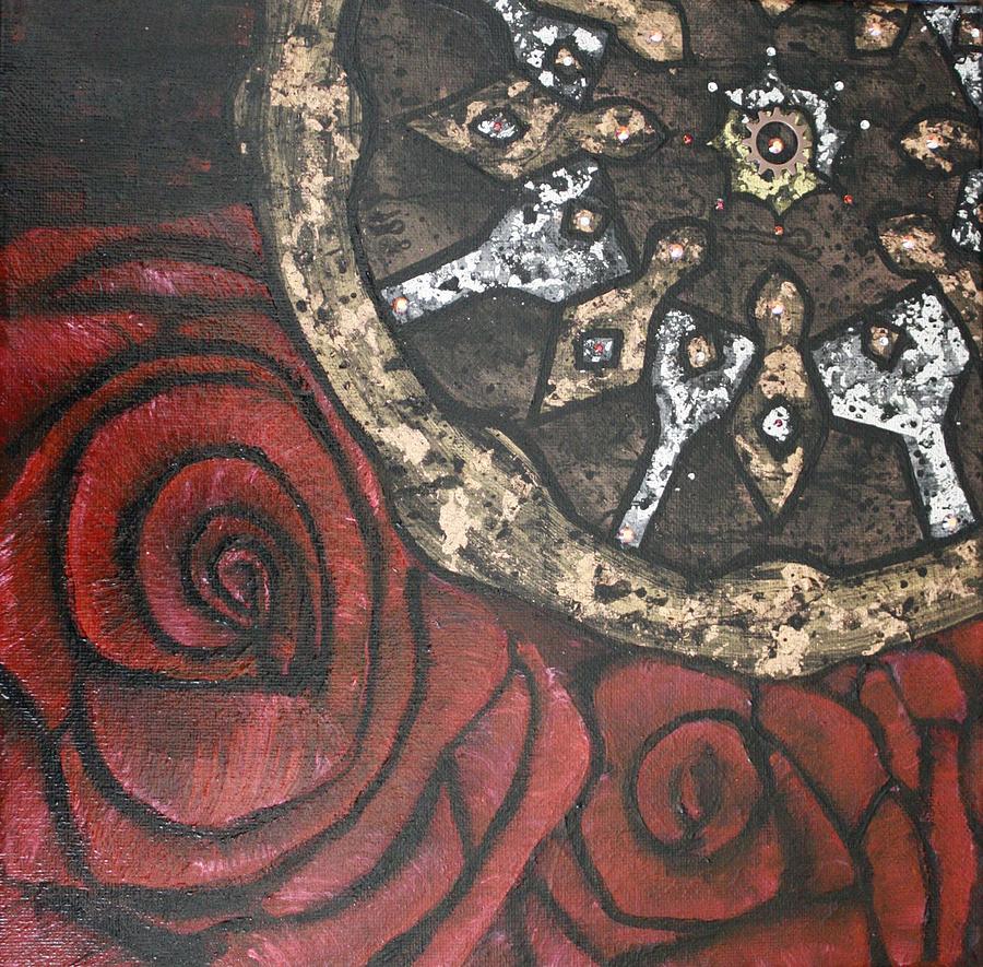 900x885 Gears Of War Of The Roses 3 Painting By Rebecca Schoof - Gears Of War Painting