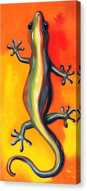 286x622 Gecko Painting By Robin Champagne - Gecko Painting