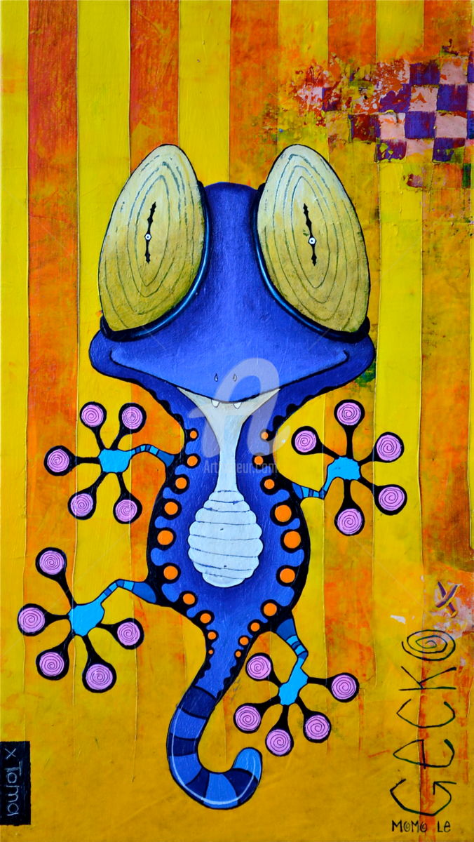 676x1200 Momo Le Gecko (Toma) - Gecko Painting