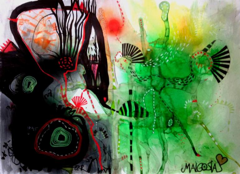 770x561 Saatchi Art Gecko Painting By Malgosia Kiernozycka - Gecko Painting