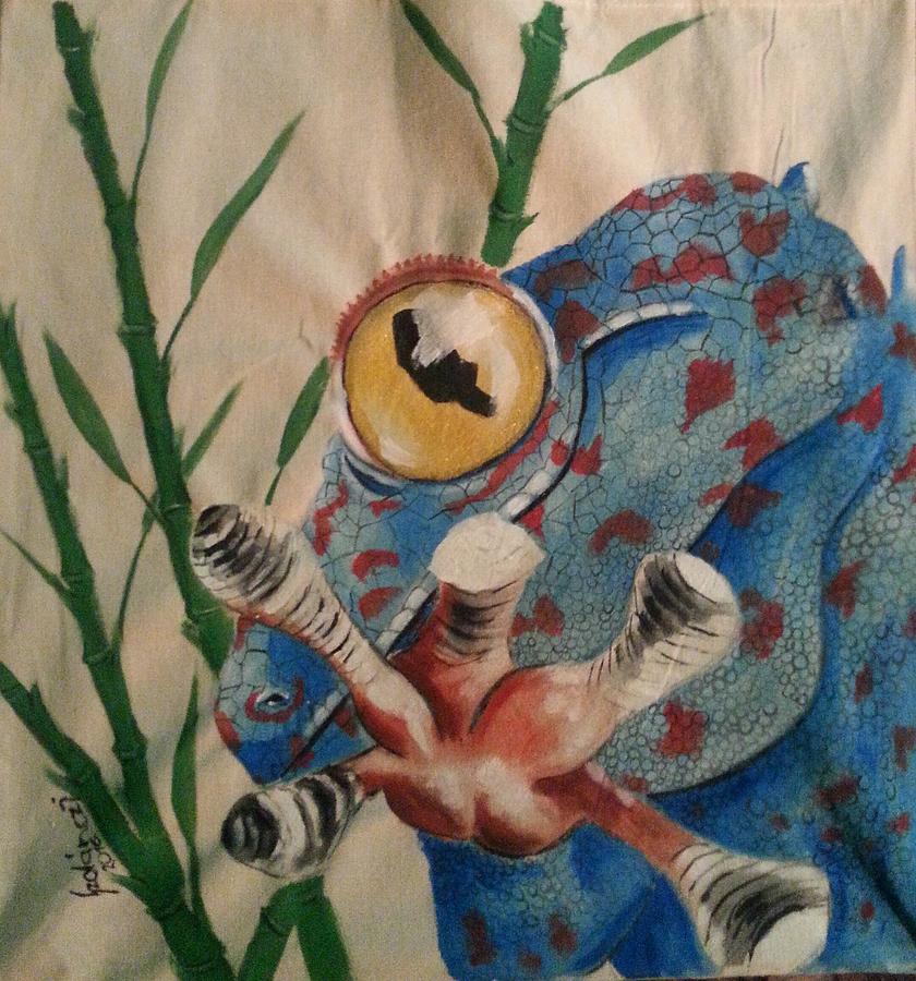 840x900 Tokay Gecko Painting By Judit Szalanczi - Gecko Painting