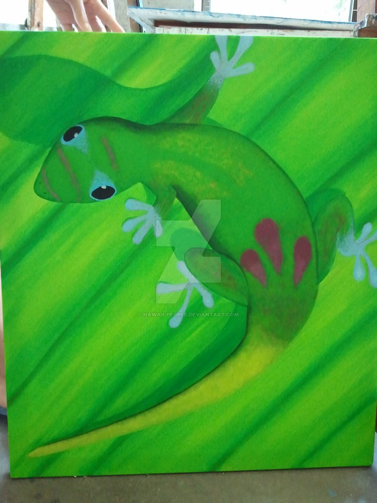 774x1032 Gecko Painting By Hawaii People - Gecko Painting