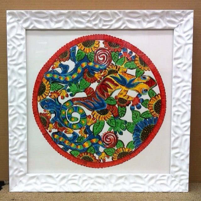 640x640 Custom Gecko Painting Personalized With Names, Places And Dates - Gecko Painting