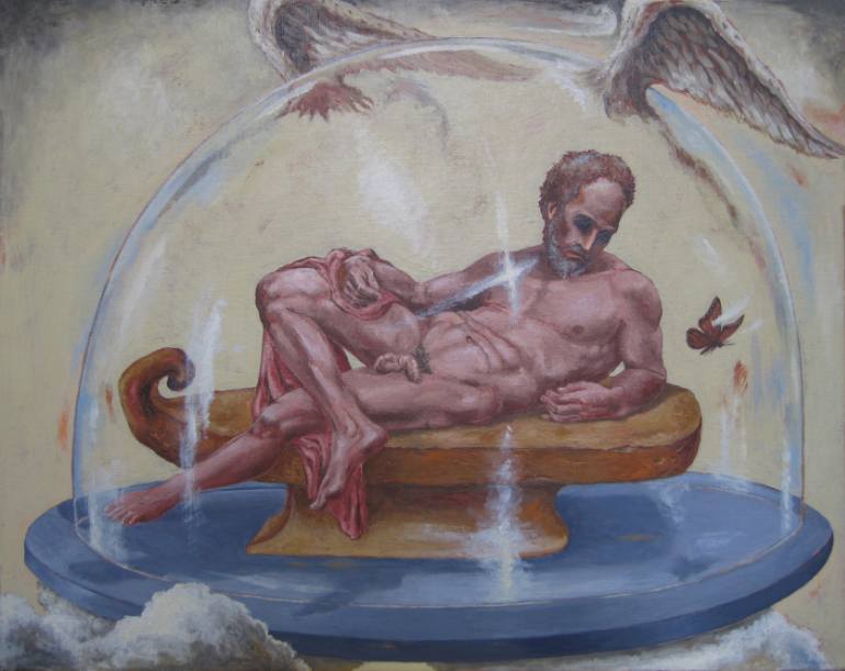 770x611 Saatchi Art Man In Dome Painting By Tony Geiger - Geiger Painting