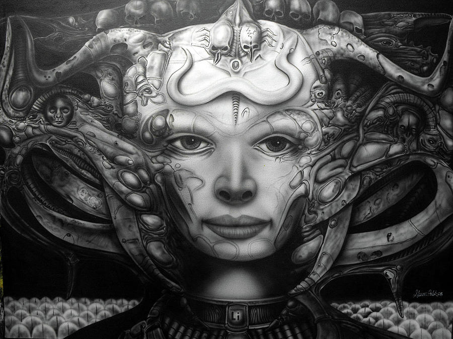 900x674 Syfy Geiger Li Painting By Shawn Palek - Geiger Painting