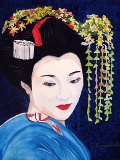 236x314 Geisha Girl Side Profile Geisha Girl Geisha - Geisha Girl Painting