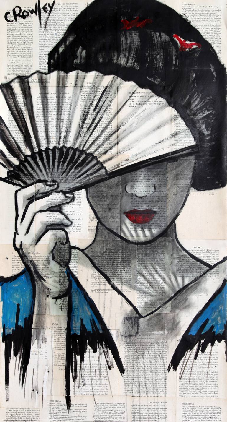 770x1428 Saatchi Art Geisha Girl Painting By Darren Crowley - Geisha Girl Painting