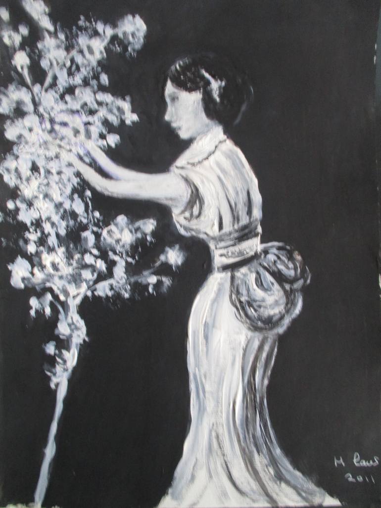 770x1027 Saatchi Art The Geisha Girl Painting By Margaret L Laws - Geisha Girl Painting