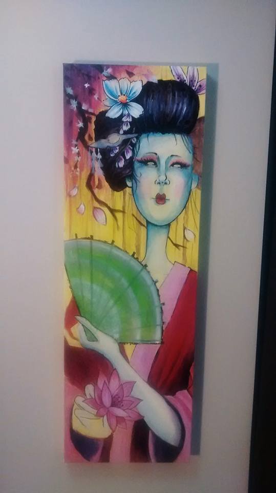 539x960 Geisha Girl Painting By Adrianjf - Geisha Girl Painting