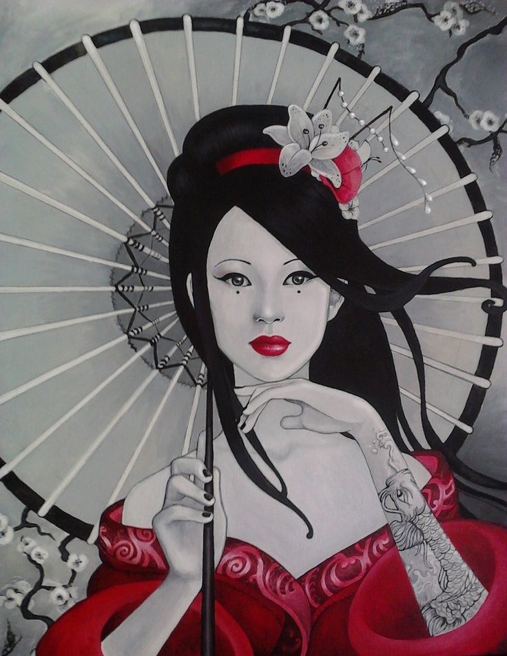 736x952 Geisha Girl Paintings - Geisha Girl Painting